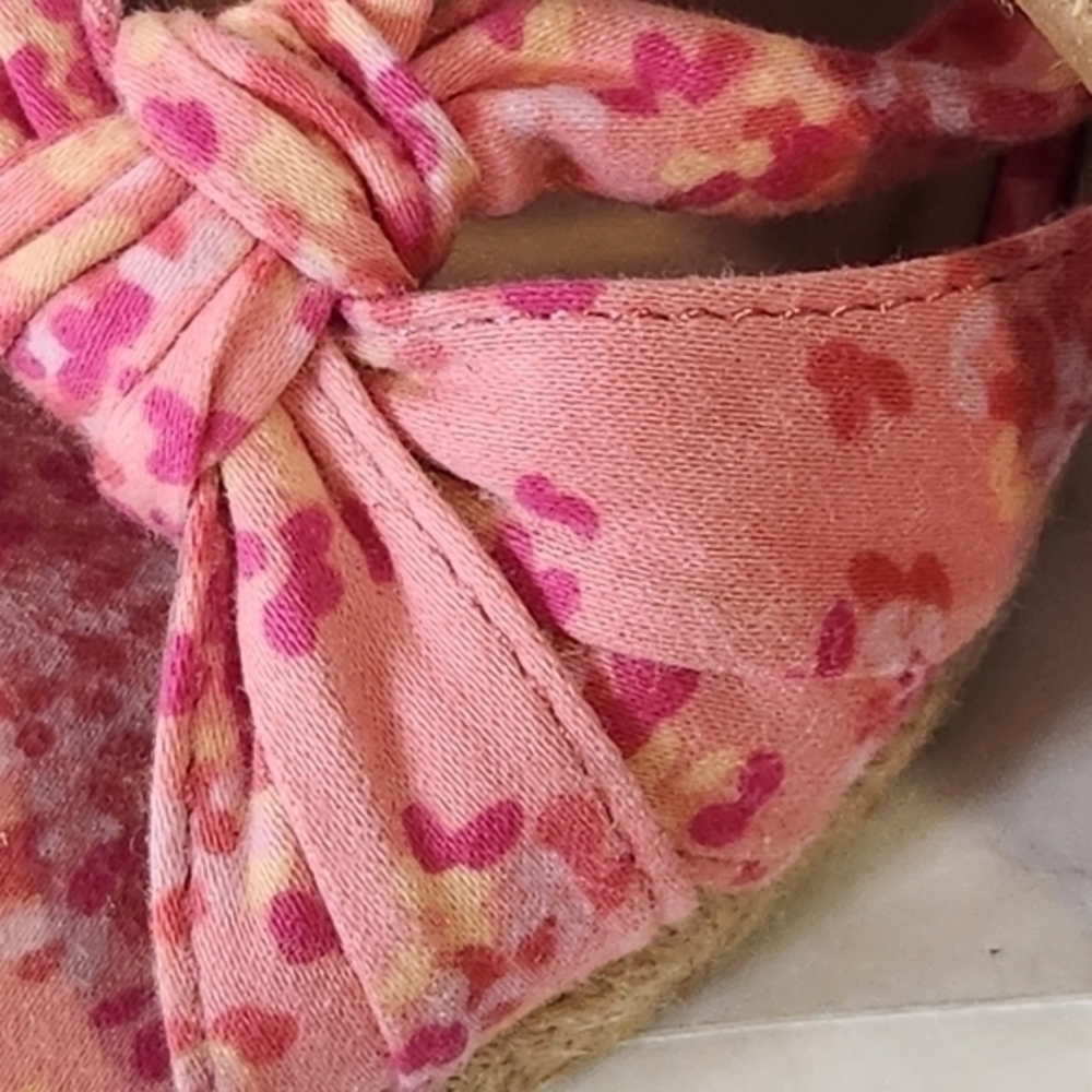 Sonoma Pink Floral Print Wedges Size 7.5‎  Sandals - Picture 7 of 8